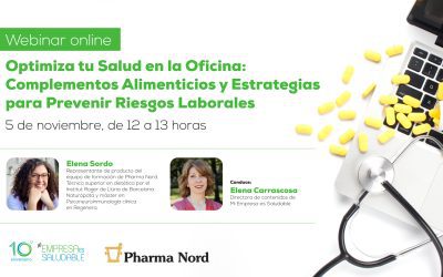 Inscríbete al webinar Optimiza tu Salud en la Oficina: Complementos Alimenticios y Estrategias para Prevenir Riesgos Laborales